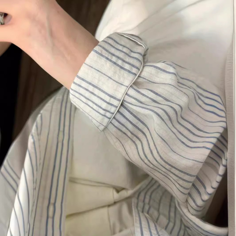 2024 Summer Thin Sunscreen 98% Cotton Shirt Women's Super Fairy Small Fresh Loose All-match Slim Shirt Outer Wear