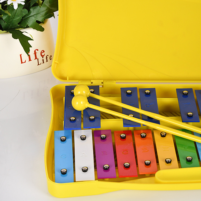 Instrumento Musical Infantil Orff, Xilófono de Placa de Aluminio de 25 Tonos, Material Didáctico para Educación Temprana, Xilófono de Placa de Acero de 25 Tonos al por Mayor