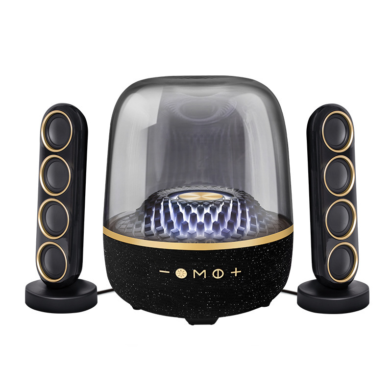 工場直販 2.1 ステレオサラウンドサブウーファーデスクトップ Bluetooth スピーカー Huaqiangbei Crystal 4 Glazed Bluetooth スピーカー|undefined