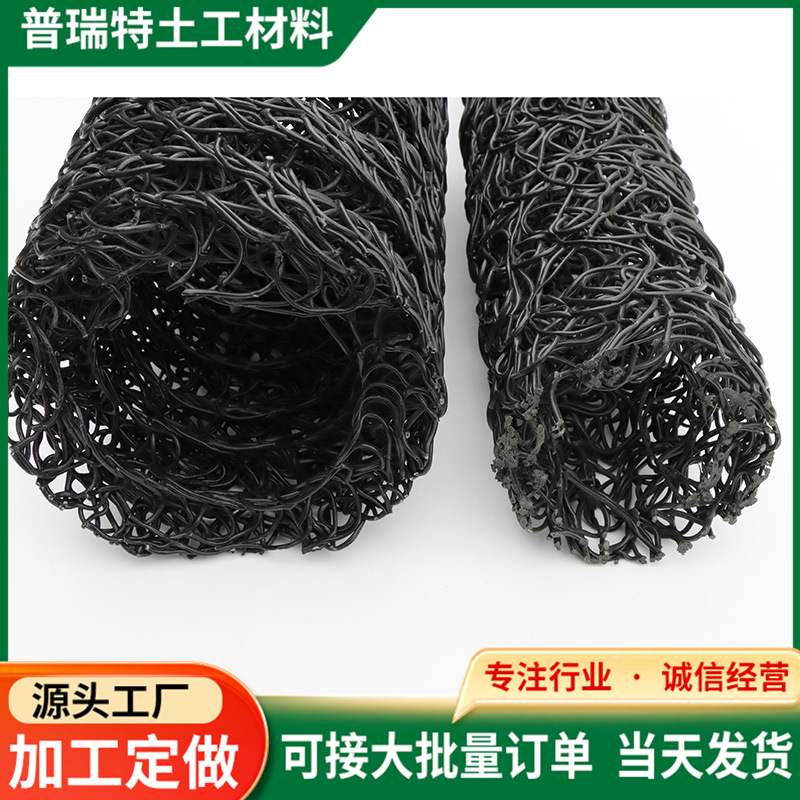 绿化排水盲管 隧道地下排水塑料建材盲沟排水管 圆式乱丝塑料盲沟
