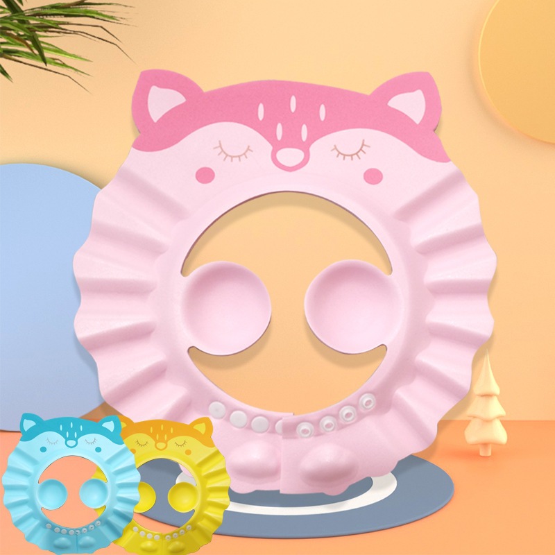 Baby Cartoon Shower Cap, Children's Shampoo Cap, Shampoo Artifact, Silicone Shampoo Cap, Waterproof Ear Protection Shower Cap, Shampoo Cap