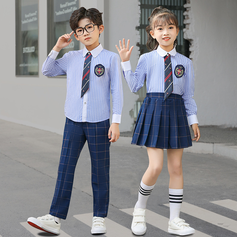 Nuevo uniforme escolar de jardín de infantes para niños foto de graduación 61 uniforme de rendimiento de coro uniforme de clase de estudiante de escuela primaria traje de falda de Liga