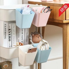 家庭用壁挂け収纳バスケットキッチン壁挂けバスケットカート小挂けバケツポータブルベッドサイド挂けバスケットプラスチック収纳バスケット