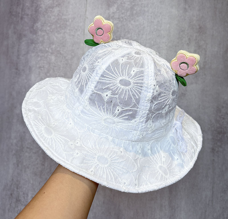 Sombrero de bebé primavera y verano sombrero delgado sombrero de sol bebé lindo sombrero de princesa niñas sombrero de pescador protector solar al aire libre coreano