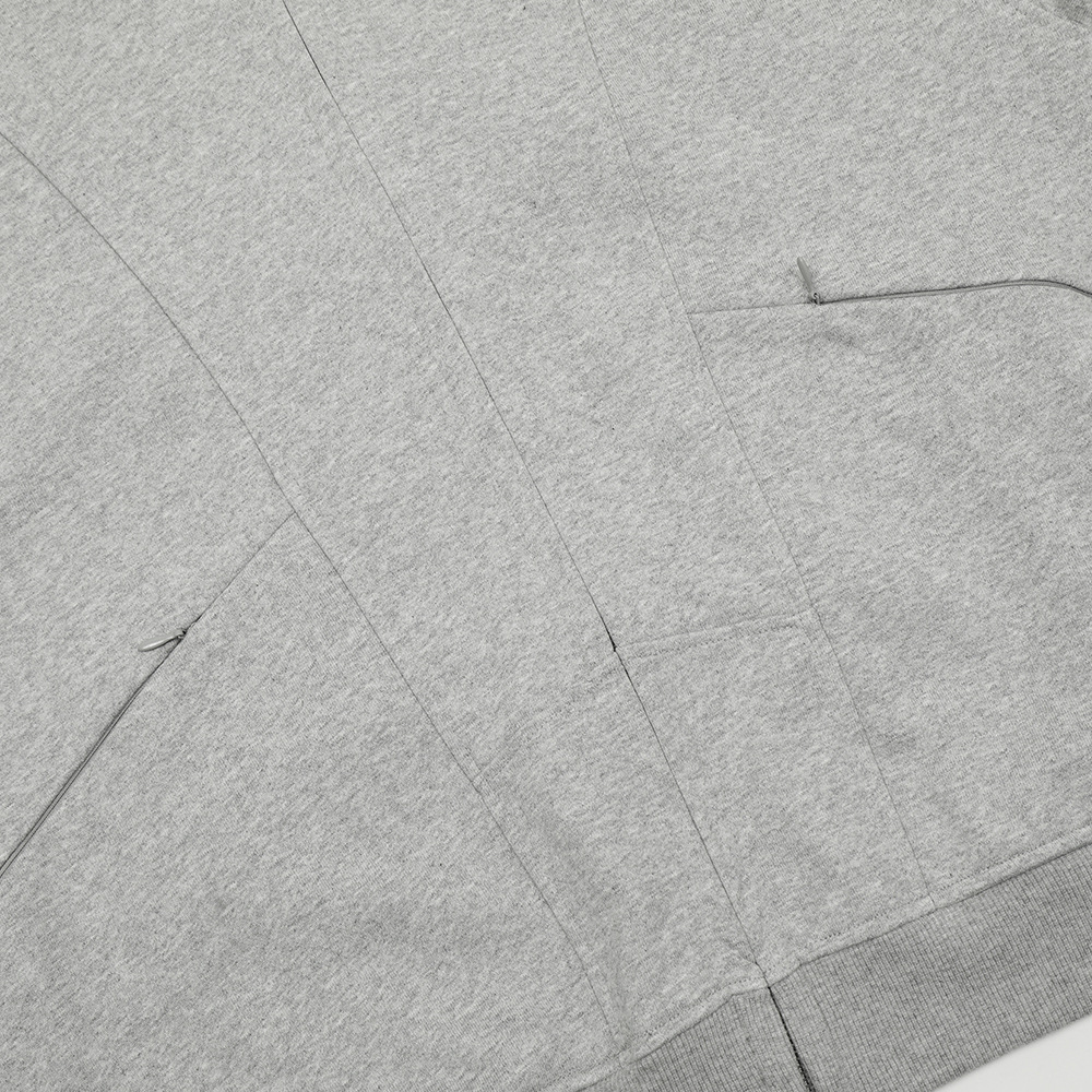 Hooded Cardigan Sweatshirt American Style Trendy Brand Men's Spring And Autumn Solid Color Split Stitching Design Double_voghion.com