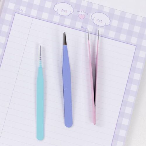 Special macaron color tweezers for peripheral handbook stickers Guka clip DIY pointed elbow handbook tool