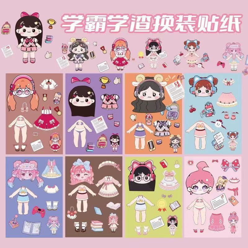 Caja de ritmo de cambio de pegatinas con rompecabezas para niños cuentas de mano para chicas DIY juguetes divertidos descomprimidos a mano