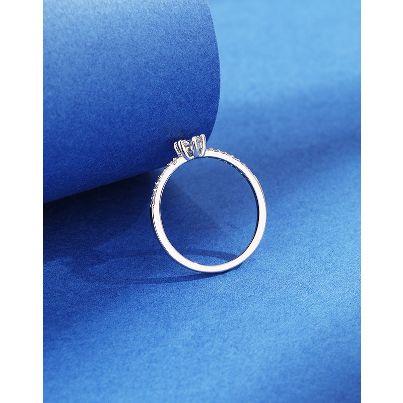 S925 plata de ley 40 puntos Moissanita anillo de diamantes anillo de pareja anillo de hombre y mujer anillo de matrimonio regalo de Tanabata