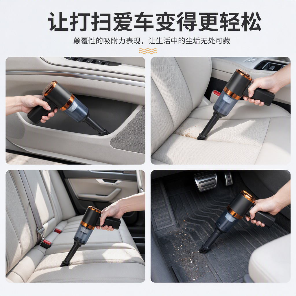Car Wireless Vacuum Cleaner High Power High Suction Mini Handheld Car Household Indoor Small Electric Vacuum Cleaner
