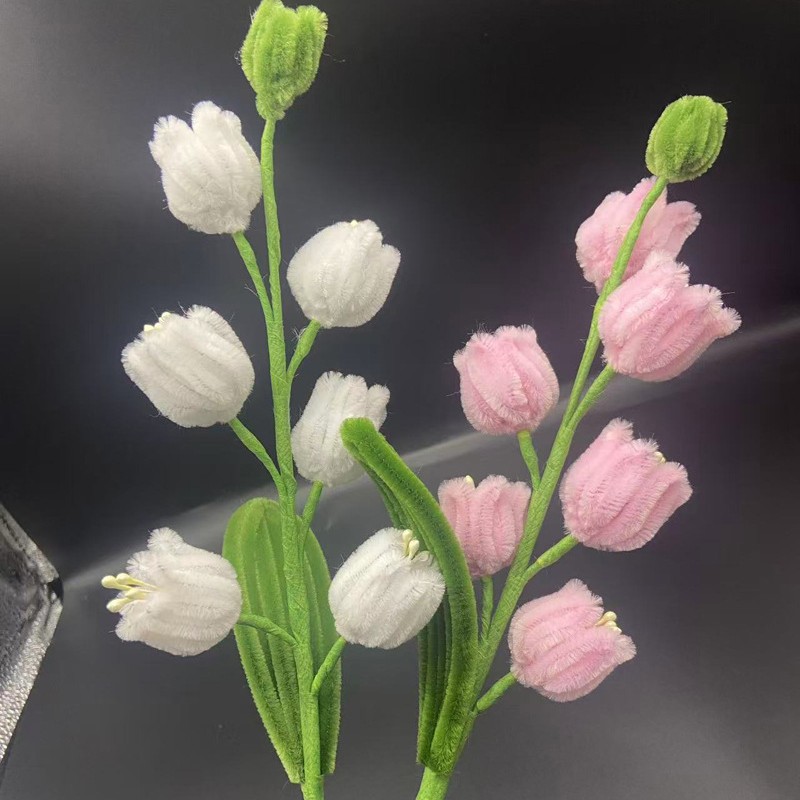 Single Twist Stick Finished Product, Handmade Arrangement Decoration, Lily Of The Valley Wedding Bouquet, Home_voghion.com
