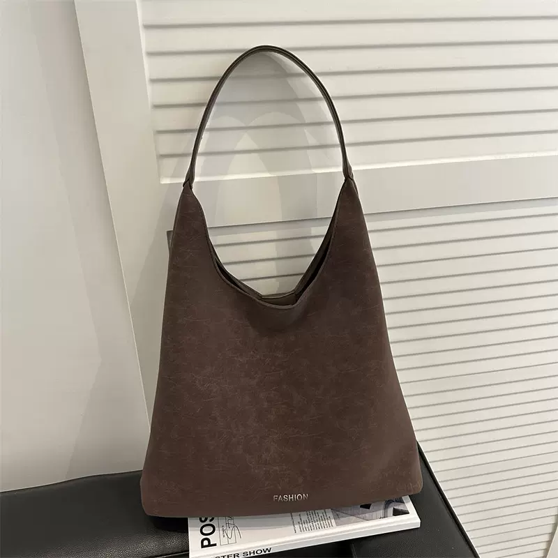 复古磨砂大包包女2025新款秋冬大容量单肩包高级感上班通勤托特包