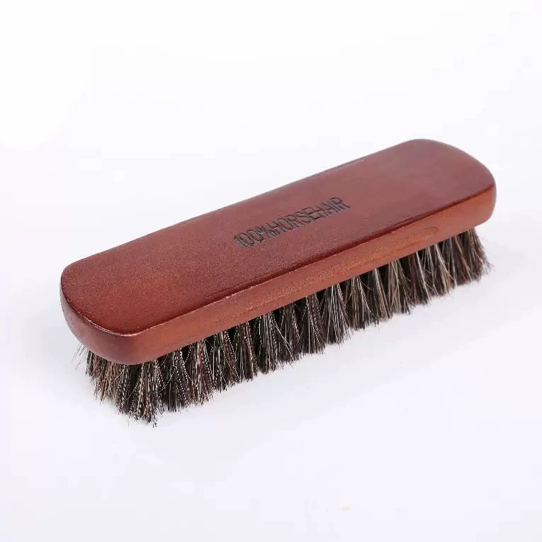 Большая деревянная щетка для обуви из конского волоса для трансграничного использования на заводе внешней торговли, щетка для обуви с мягкой щетиной, деревянная щетка для кожаной обуви, щетка для полировки обуви.