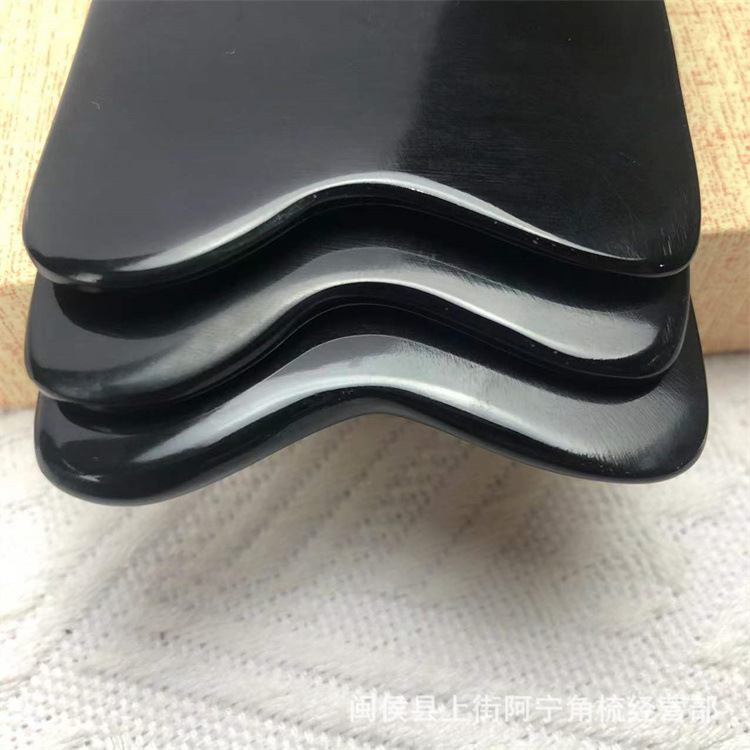 Buffalo Horn Gua Sha Scraping Board Square Plate for Face Back Body with Guasha Comb Tool key features