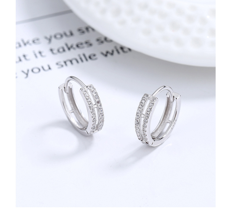 Hoop Earrings Classification 1 Pair Quantity 1 Pair 925 Sterling Silver 925 Sterling Silver Earrings Geometric Hoop Earrings