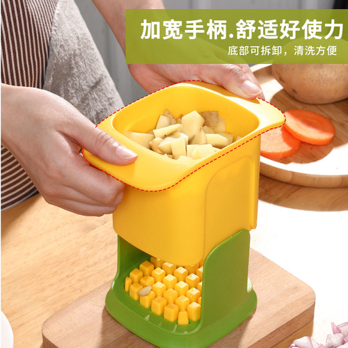 Multifunctional Chopper Home French Fry Slicer Onion Cucumber Dicer Tool Carrot Ham Fruit Granulator