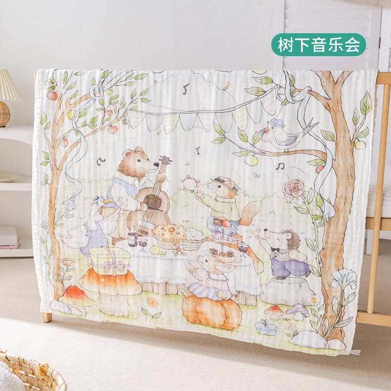 Algodón peinado para bebés, gasa de algodón de seis capas, toalla de baño grande, baño absorbente, toalla de baño para bebés recién nacidos, manta para recién nacidos