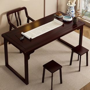 Balcony Tea Table and Chairs Solid Wood New Chinese Style Combination Modern Simple Home Tea Table Tea Room Small Apartment Retro Coffee Table