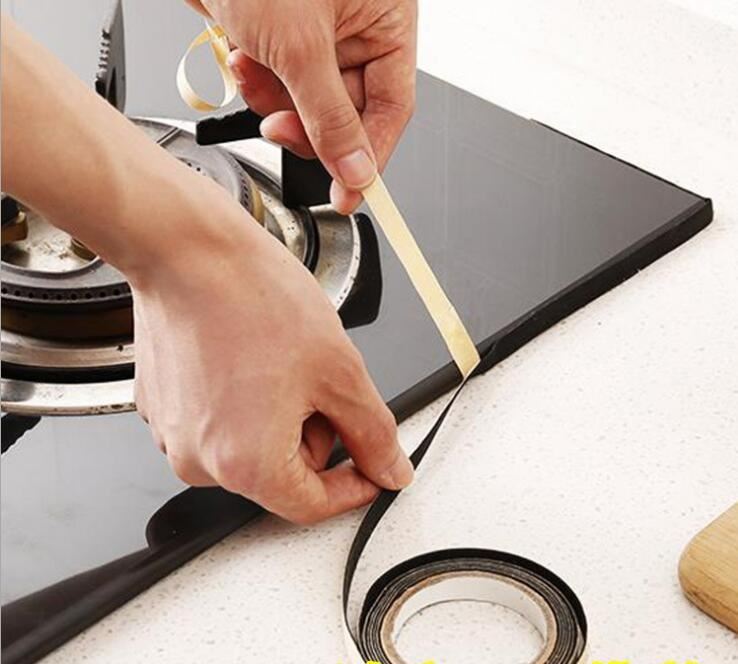 厨房煤气灶台缝隙防污条接缝条贴防水水槽边密封条门窗封边条