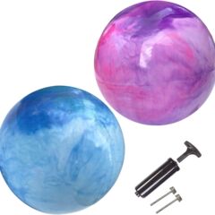 新製品22cm雲彩球pv 9インチ七彩大理石球体操フィットネスミニボールプラティ雲彩球