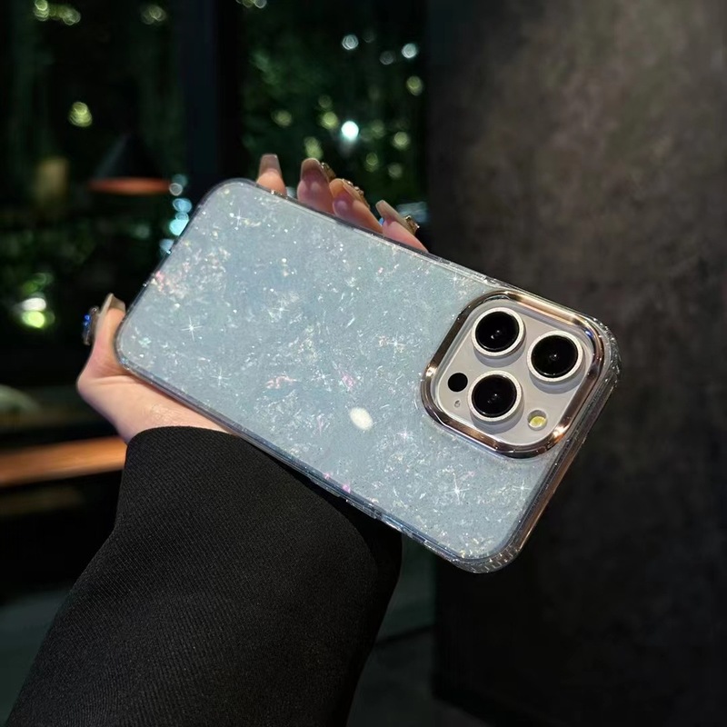 iPhone17用シェル型ケース、シェル柄、Apple16対応、グリッターアクリル、iPhone15電気メッキ、14promax対応|undefined
