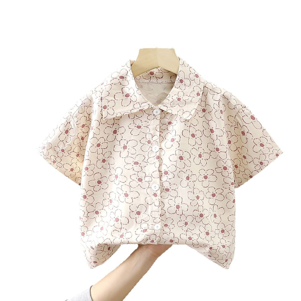Camisas infantiles de verano nuevas camisas de verano para niños Cardigan 2025 camisas de manga corta delgadas de algodón para niños de verano