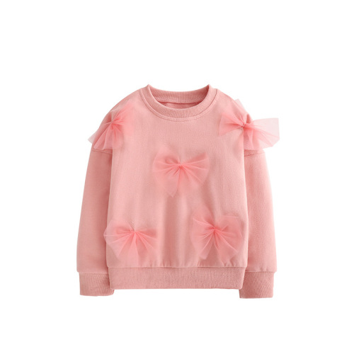 Cross-border Malwee girls' sweatshirt, new autumn/winter style, European and American style, small to medium-sized children's round-neck T-shirt, long-sleeved base shirt, pullover