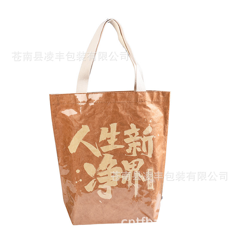 手提纸袋定 制PVC杜邦纸袋 创意网红礼品包装袋 购物袋防水休闲袋