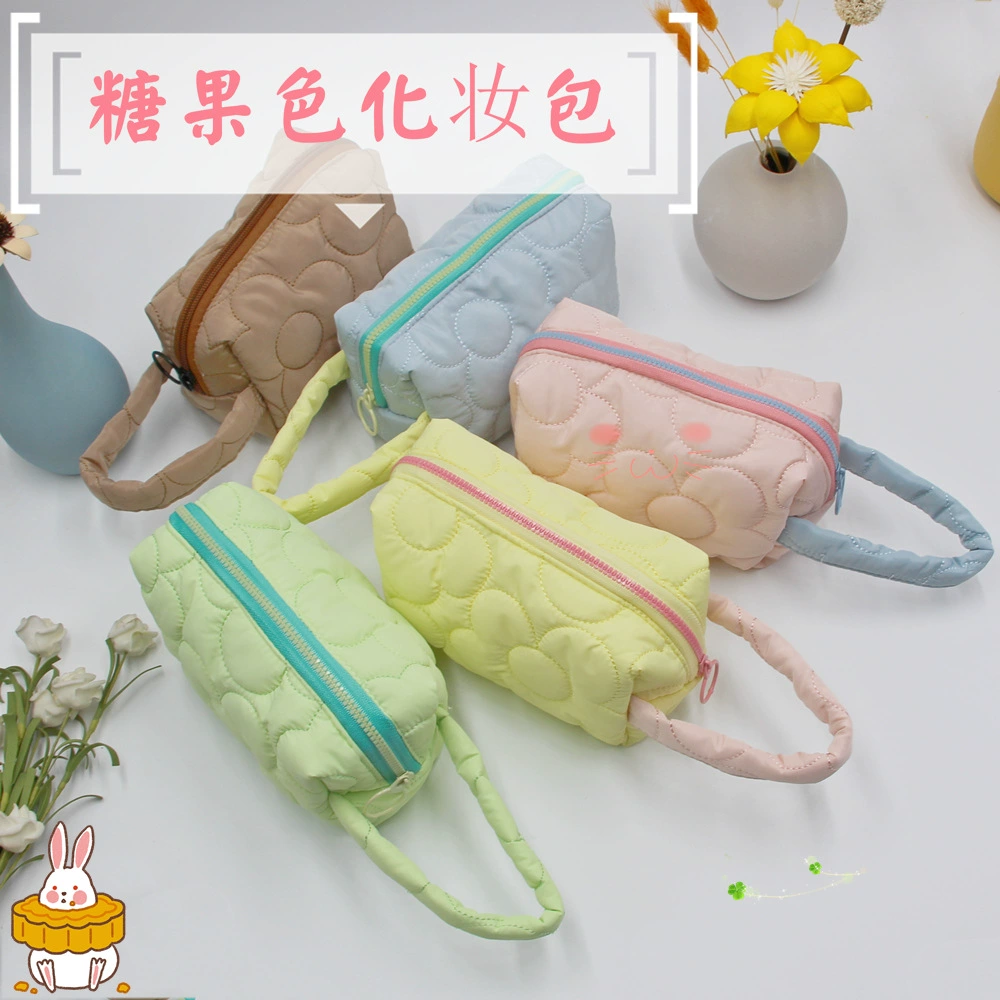 Ins Косметичка женская большая емкость пенал многофункциональная сумка для мытья рук сумка для хранения конфет цвет простая рука