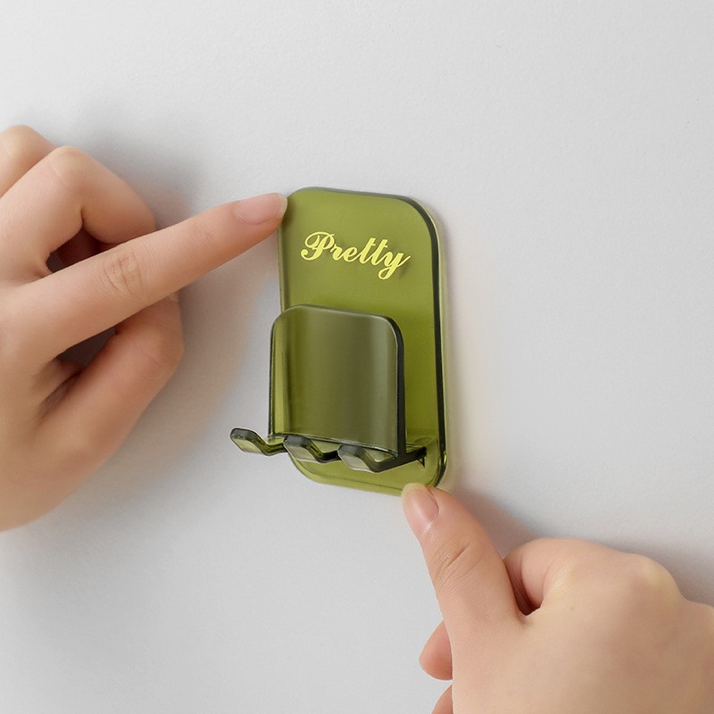 Toothbrush Cup Hook, Shaving Razor Holder, Bathroom Hole-Free Mouthwash Cup Set Wall-Mounted Storage Rack
