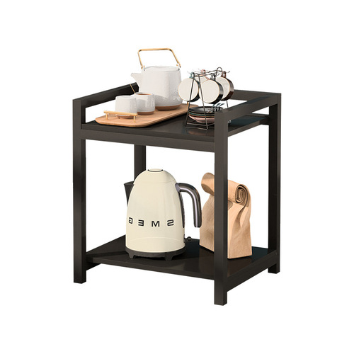 Mahjong hall tea table tea rack double-layer small side table tea house chess and card room special storage rack tea table