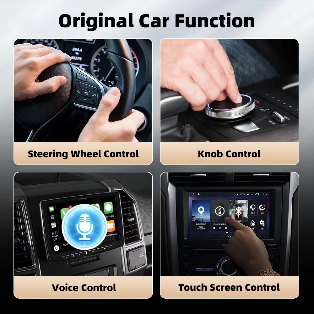 Cross-Border Car Wireless Carplay Box Android Box Wired to Wireless Carplay Adapter Two-In-One