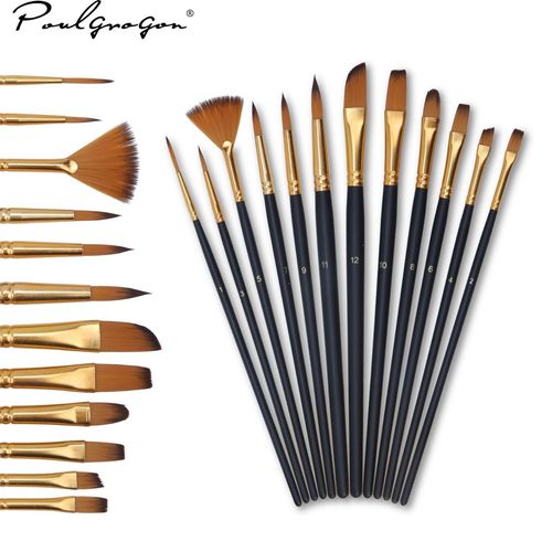 Brush Paul Gauguin 12 nylon hair art painting watercolor gouache acrylic paint brush oil paint brush