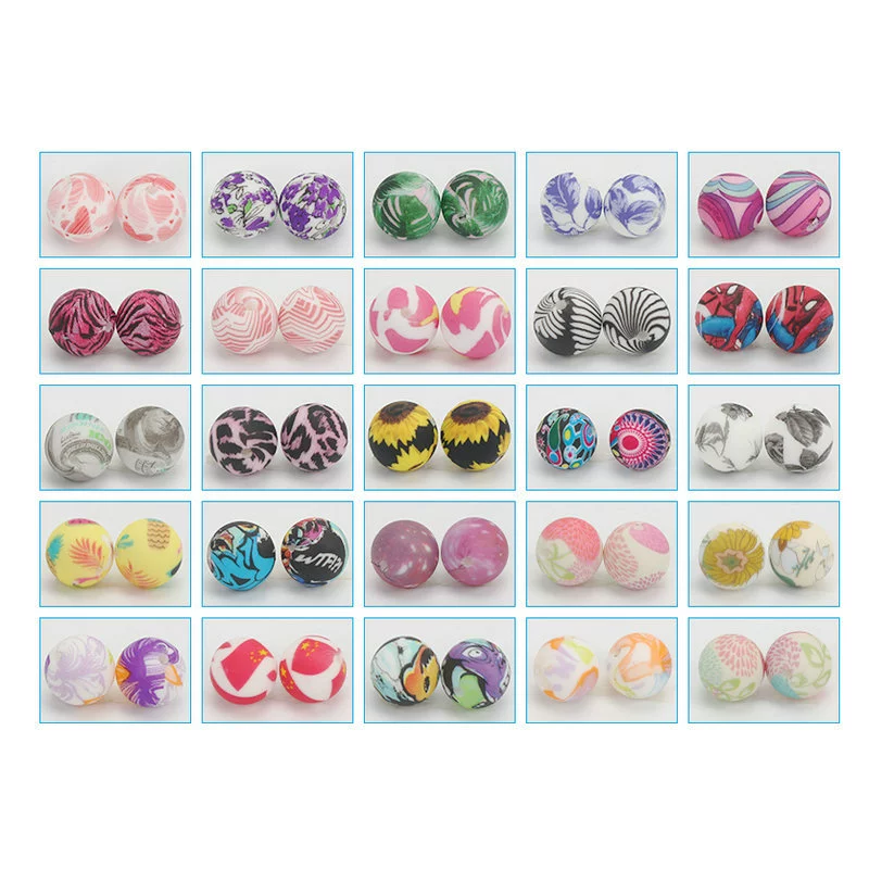 Silicone round beads, beaded bracelet, accessory, DIY