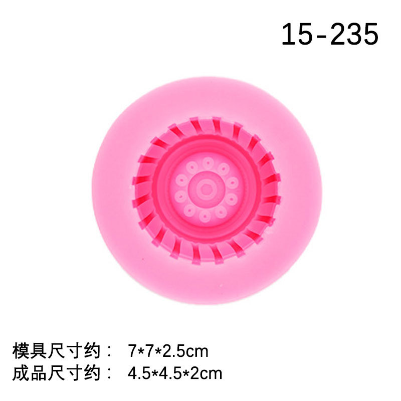 Neumático de coche fondant molde de silicona decoración de la torta de chocolate molde de hornear mesa de postre europeo decoración en stock