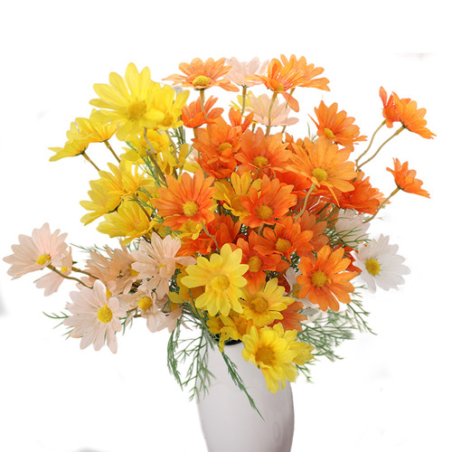 Chamomile Artificial Flowers, Mini Daisy Simulations, Living Room & Dining Table Decorative Flowers, Dried Flower Bouquets, Display Pieces, and Photography Props