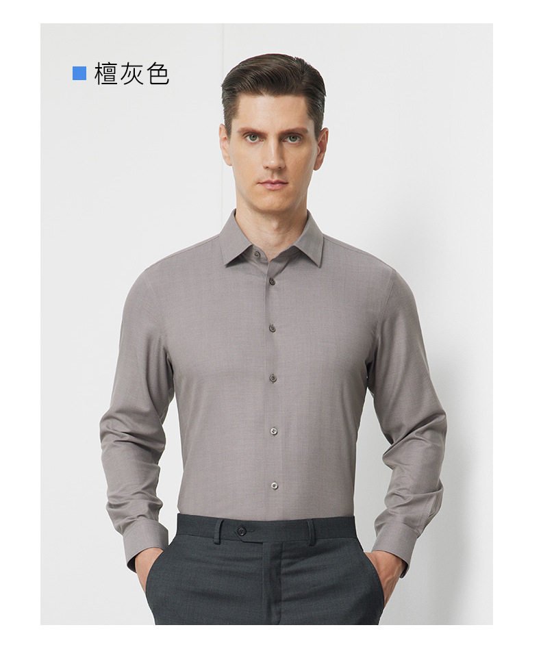 Áo sơ mi nam dài tay dày vừa pha len cừu giặt máy được, cổ vuông, phong cách công sở cao cấp — Carmine-Nam-Dài tay-33, Mã não xám nam dài tay-36, Xám xám-nam dài tay-35, Đàn hương xám-nam dài tay-37 chi tiết 20