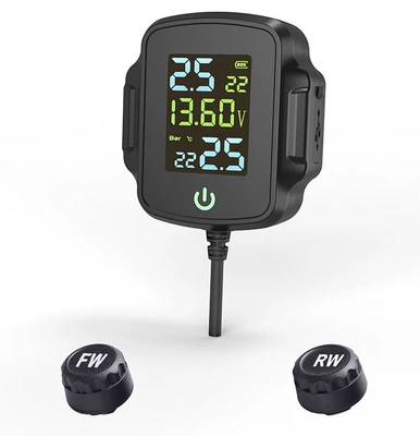 Ultra-Low Power Consumption Motorcycle Tire Pressure Monitor Wiring Model Tpms Tire Pressure Monitoring with Qc3.0 Output (Tire pressure monitoring system) - motorcycle-tire-pressure-external