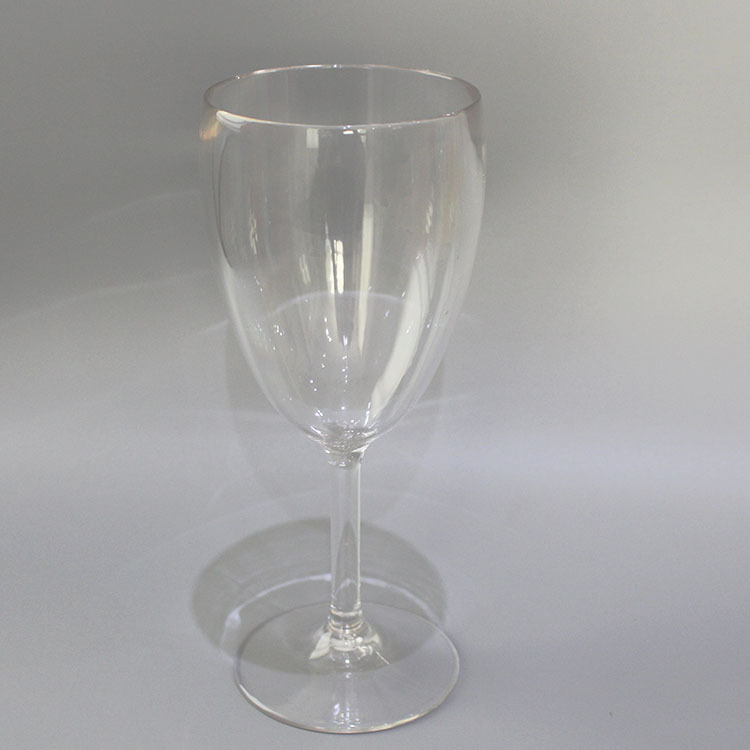 Taza de alta calidad de material PS transparente para hoteles caseros cócteles de vino de champán taza de vino de plástico
