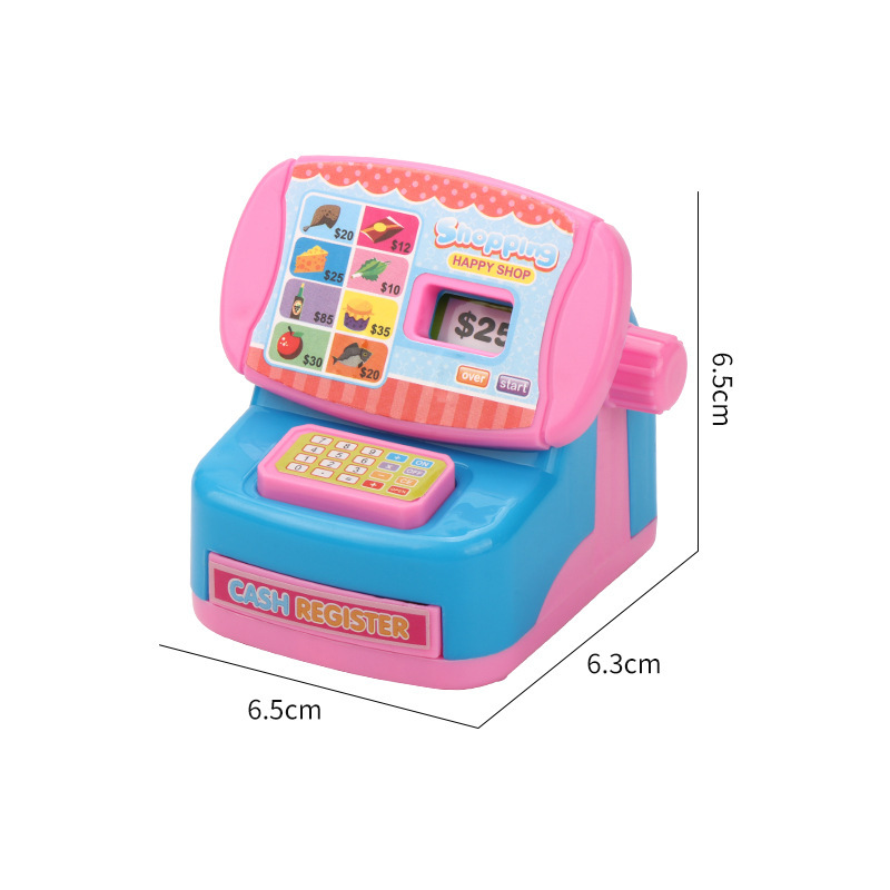 ミニ販売機のままごと玩具のクロスボーダー漫画デパートのレジのプラスチックの子供の家のシーンのおもちゃをシミュレーションします。|undefined