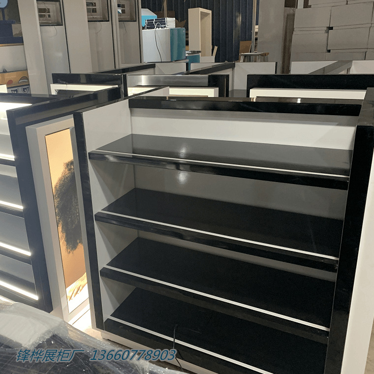 全方位打造化妆品香水展柜商场护肤品柜台白色烤漆陈列展柜