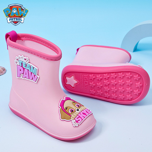 Paw Paw Team children's rain boots, non-slip and wear-resistant in rainy days, cute cartoon baby rain boots, kindergarten waterproof shoes