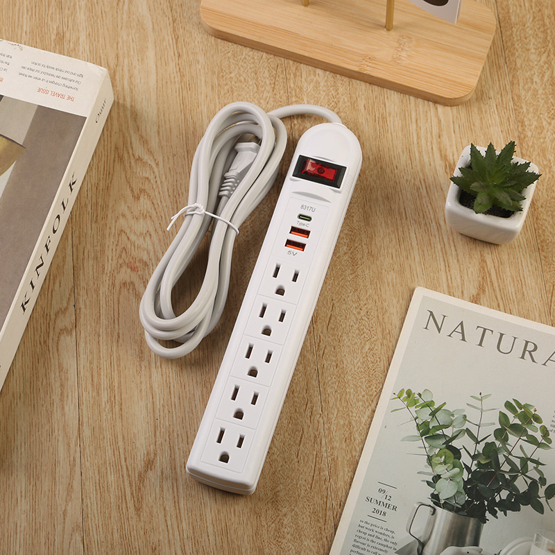 2USB + 1Type-c placa de conexión estándar de América del Sur con interruptor de cabezal de agitación de caja blanca