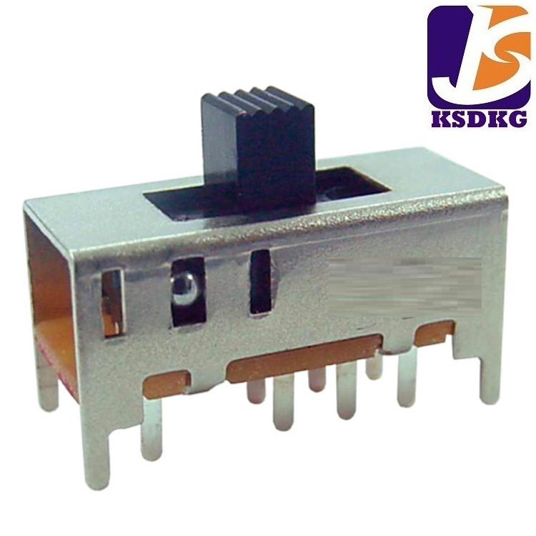 厂销2P3T拨动开关 两位三档直拨滑动开关 音响微型波段开关