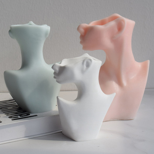 Side face flower pot silicone mold succulent flower pot gypsum cement mold vase glue concrete mold