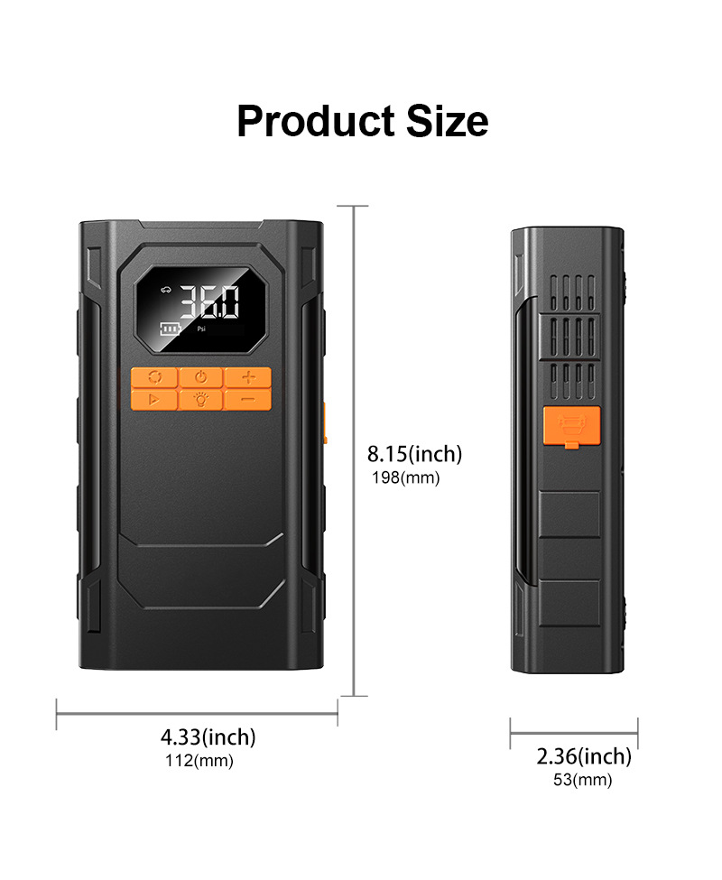 Cross-Border New Car Emergency Starting Power Supply Car Large-Capacity Power Bank Convenient Air Pump Air Pump