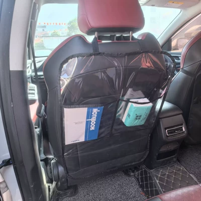 Pad for Rear Seats, Universal, Chair back anti-kick pad - e-type-pvc-material-2mm-thick-2-pockets