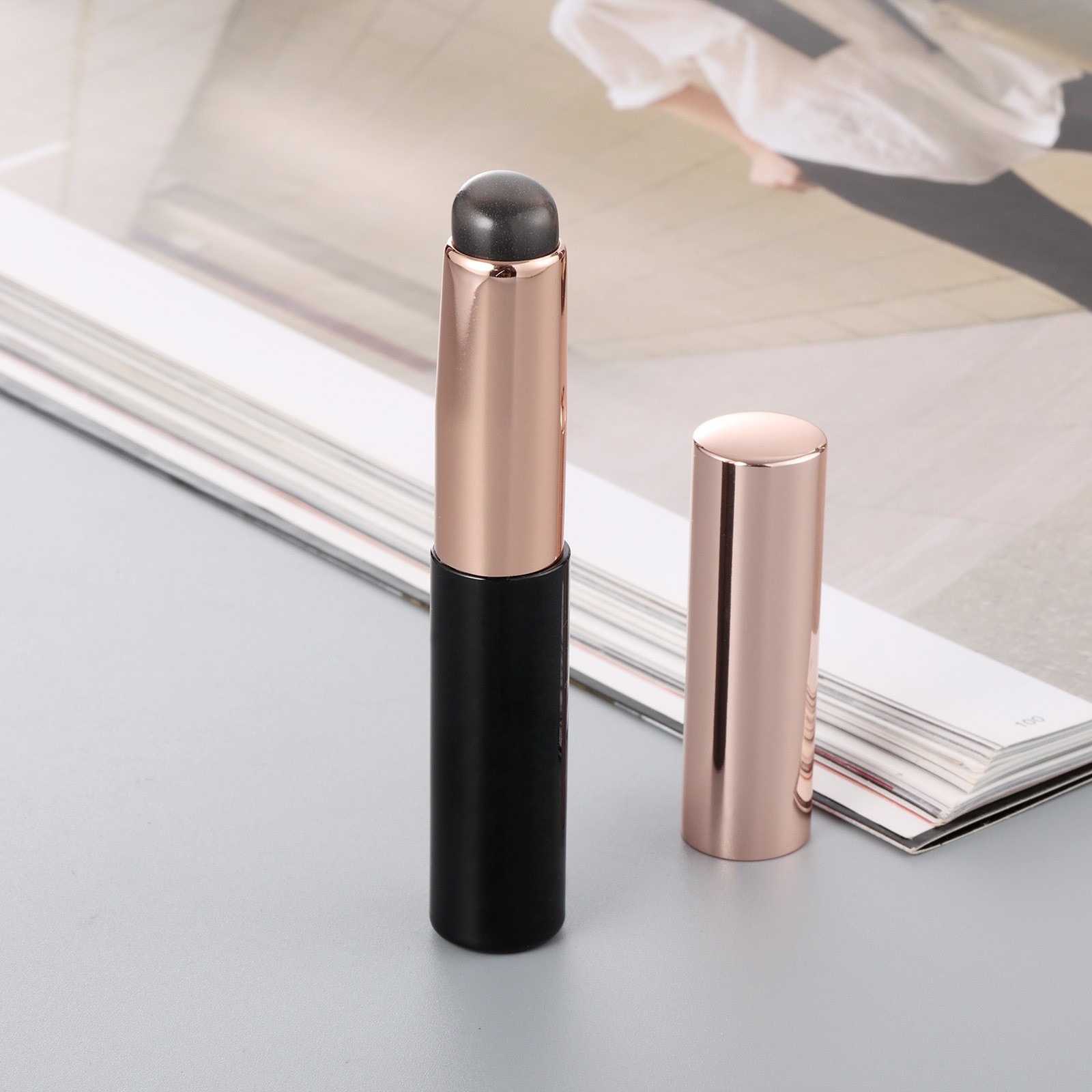 Q cepillo de labios de silicona suave con tapa cepillo de mascarilla de labios portátil lápiz labial especial mini lápiz labial de punta redonda cepillo de maquillaje image 14