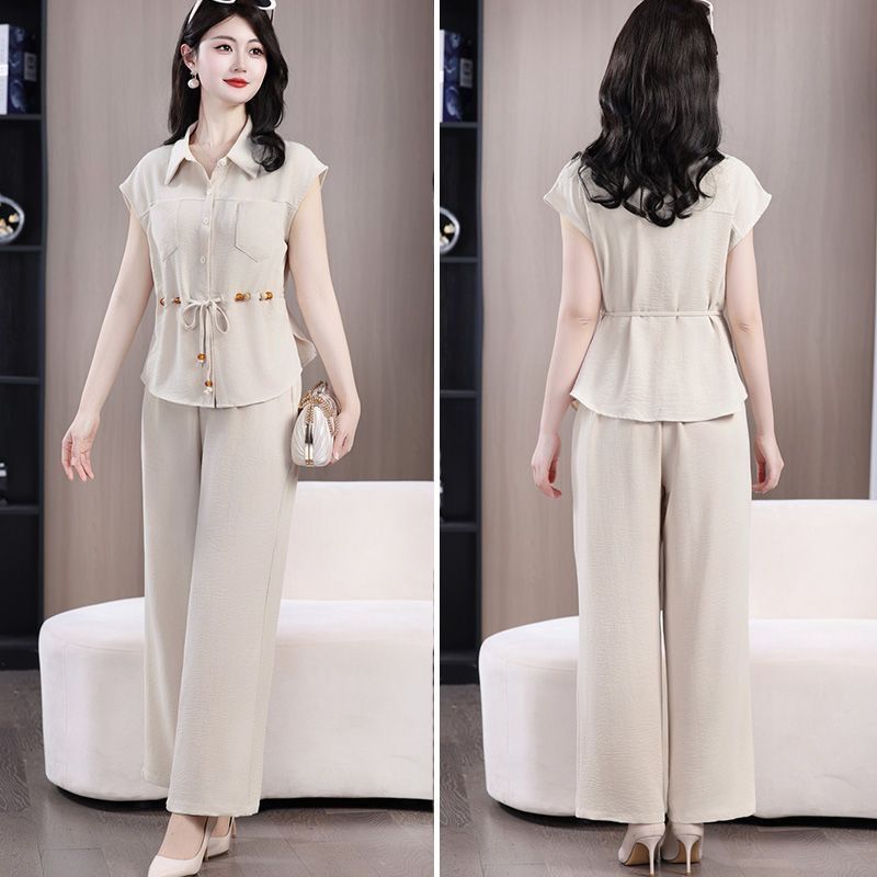 Summer apricot fashionable elegant silk shirt