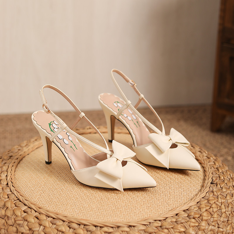 Elegant Peep-toe Sandals For Women With Thin Heels And Bowknot_voghion.com