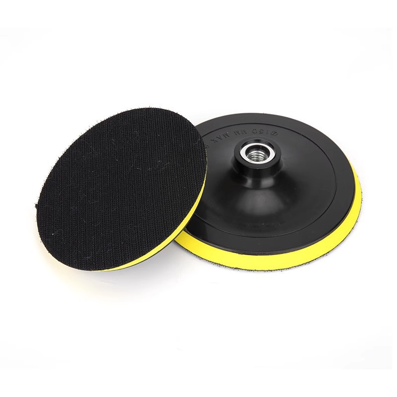 汽车美容抛光机自粘盘植绒砂纸吸盘玻璃打磨盘海绵吸盘电动托盘